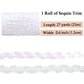 Sequin Braid Trim, 0.6 Inch Wave Sequin Strip, Glitter Metallic Paillette Sequin Ribbon, DIY Sewing Embellishment, 27 Yards