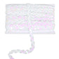 Sequin Braid Trim, 0.6 Inch Wave Sequin Strip, Glitter Metallic Paillette Sequin Ribbon, DIY Sewing Embellishment, 27 Yards
