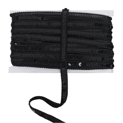 Sequin Trim, 0.5 Inch Flat Glitter Sequin Ribbon, Sparkle Metallic Sequin Strip, Bling Fabric DIY Sewing Embellishment, 27 Yards