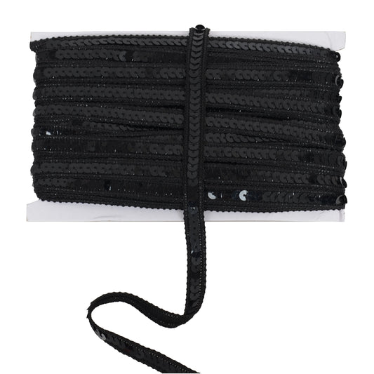 Sequin Trim, 0.5 Inch Flat Glitter Sequin Ribbon, Sparkle Metallic Sequin Strip, Bling Fabric DIY Sewing Embellishment, 27 Yards