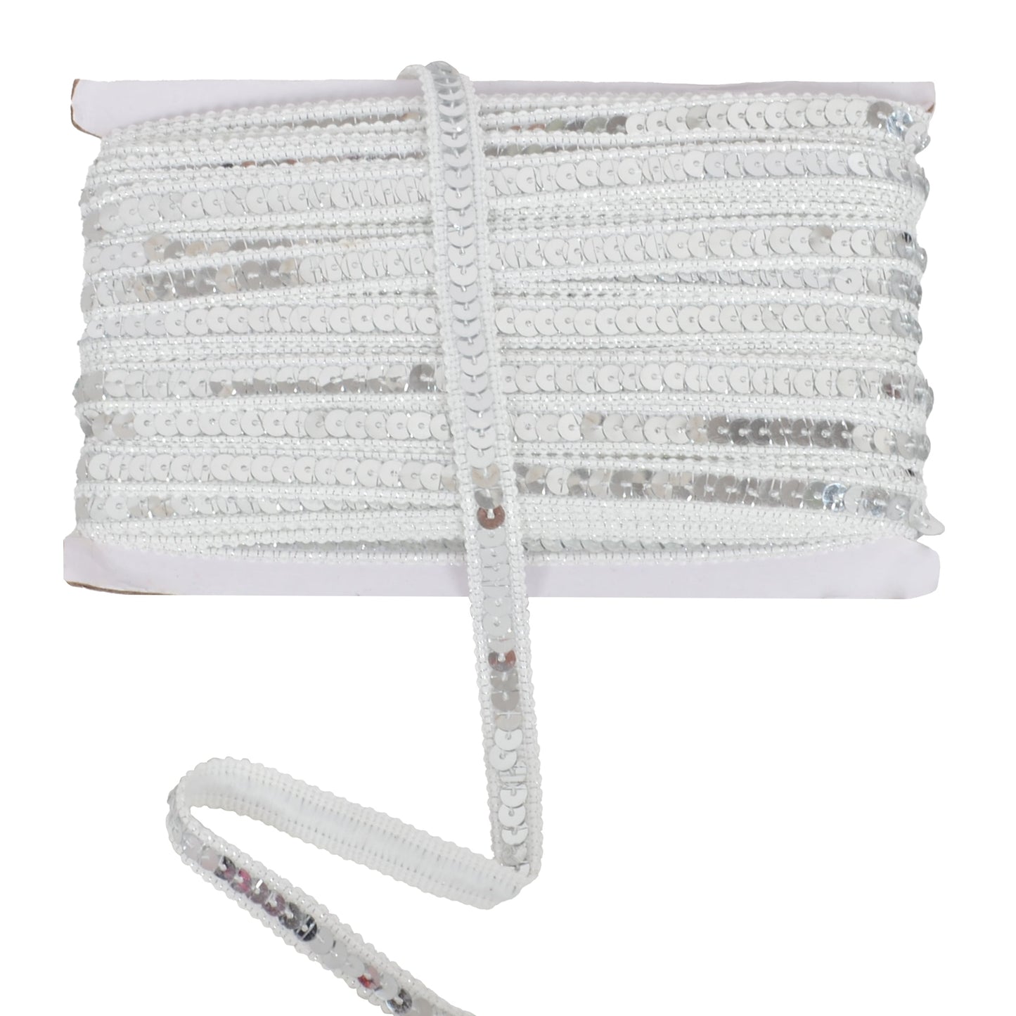 Sequin Trim, 0.5 Inch Flat Glitter Sequin Ribbon, Sparkle Metallic Sequin Strip, Bling Fabric DIY Sewing Embellishment, 27 Yards