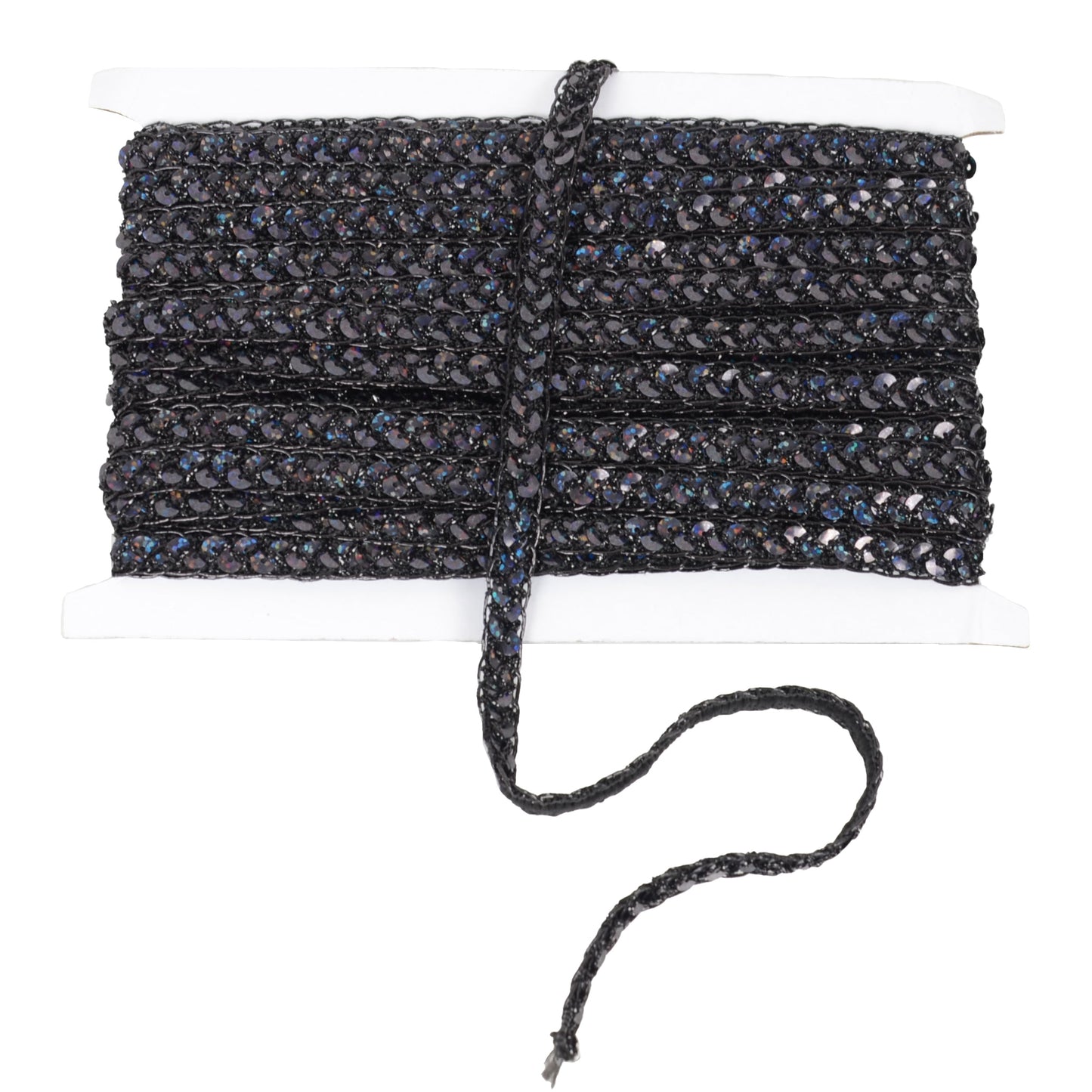 Sequin Braid Cord Trim, 0.4 Inch Glitter Laser Sequin Strip, Sewing Sequin Ribbon for DIY Crafts Party Decorations, 13 Yards