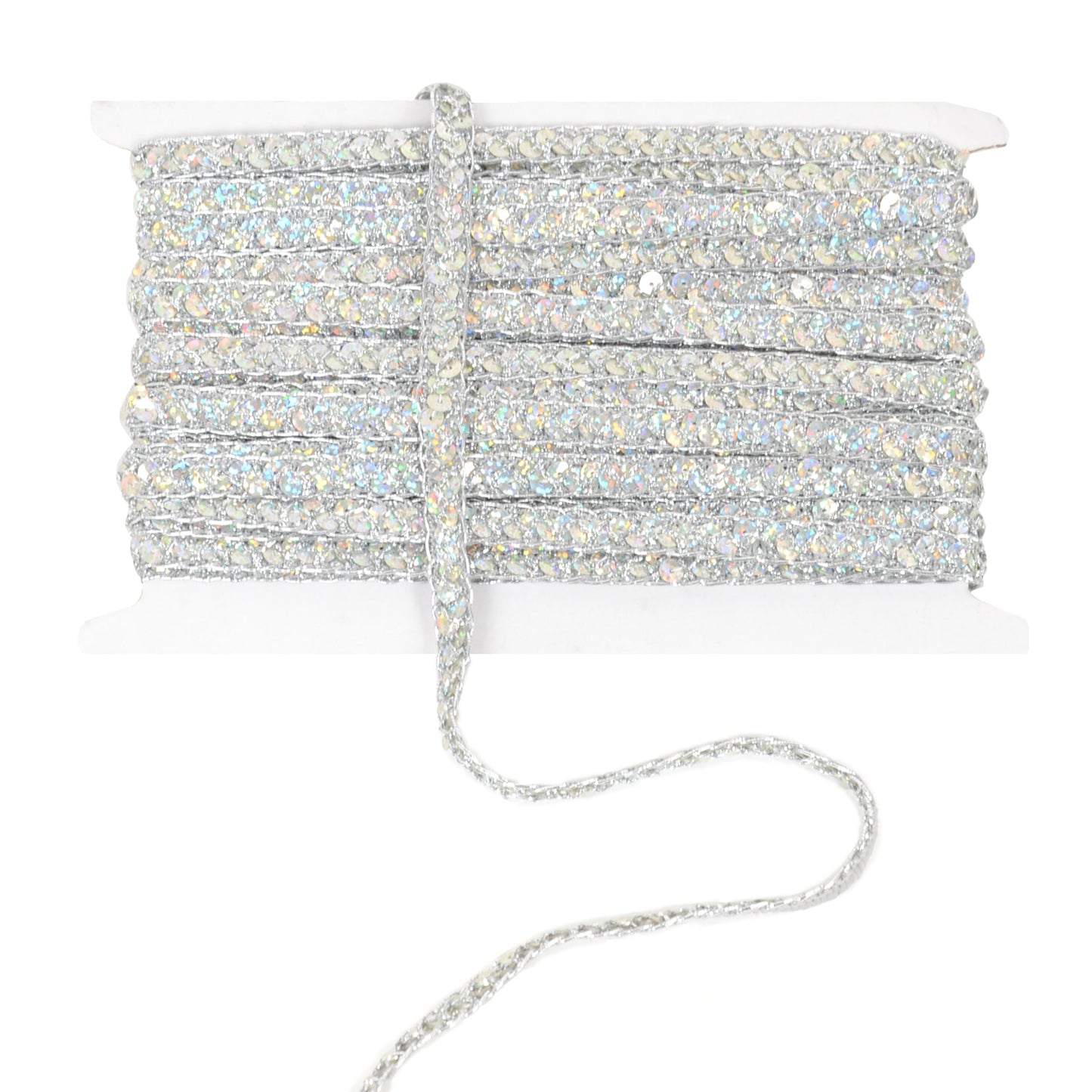 Sequin Braid Cord Trim, 0.4 Inch Glitter Laser Sequin Strip, Sewing Sequin Ribbon for DIY Crafts Party Decorations, 13 Yards