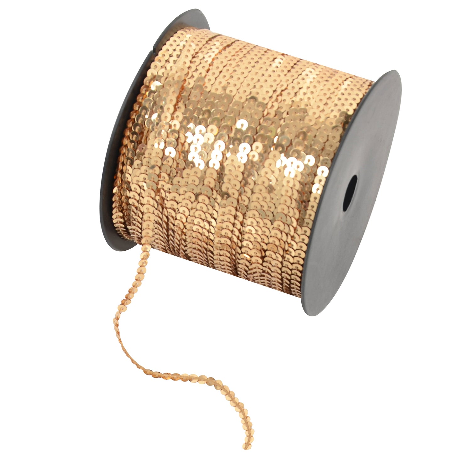 Flat Sequin Strip, 4mm String Metallic Sequin Strand, Paillette Metallic Sequin Trim Sewing String for DIY Crafts Embellishment, 197 Yards