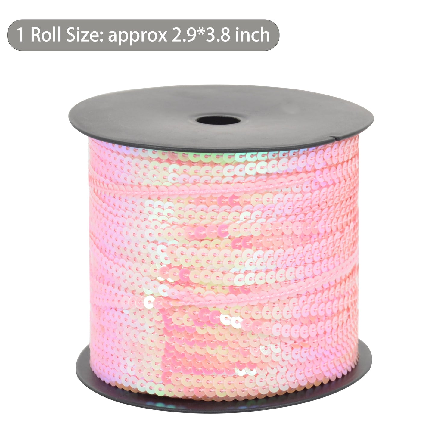 Flat Sequin Strip, 4mm String Metallic Sequin Strand, Paillette Metallic Sequin Trim Sewing String for DIY Crafts Embellishment, 197 Yards