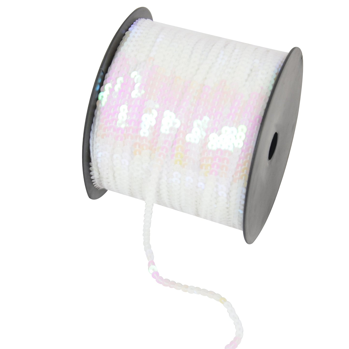 Flat Sequin Strip, 4mm String Metallic Sequin Strand, Paillette Metallic Sequin Trim Sewing String for DIY Crafts Embellishment, 197 Yards