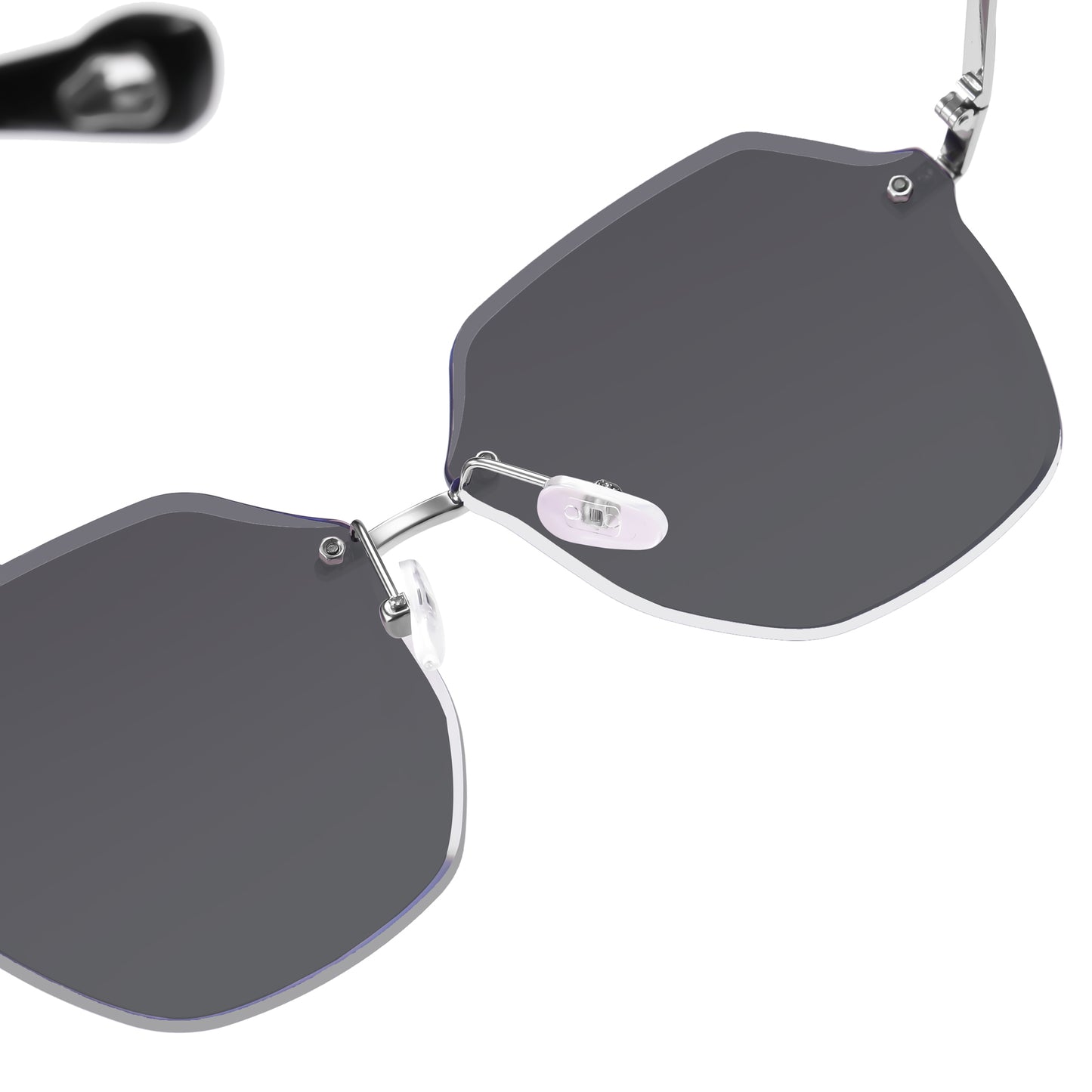 Women's Stylish Hexagonal Rimless Gradient Sunglasses for Fashion