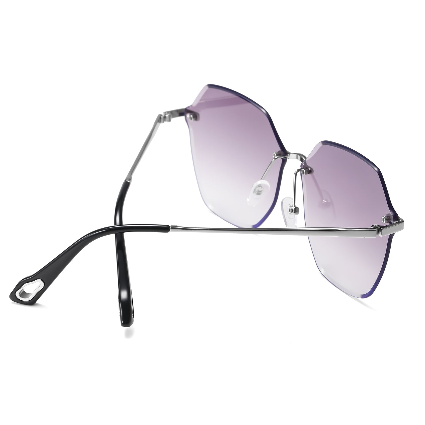 Women's Stylish Hexagonal Rimless Gradient Sunglasses for Fashion