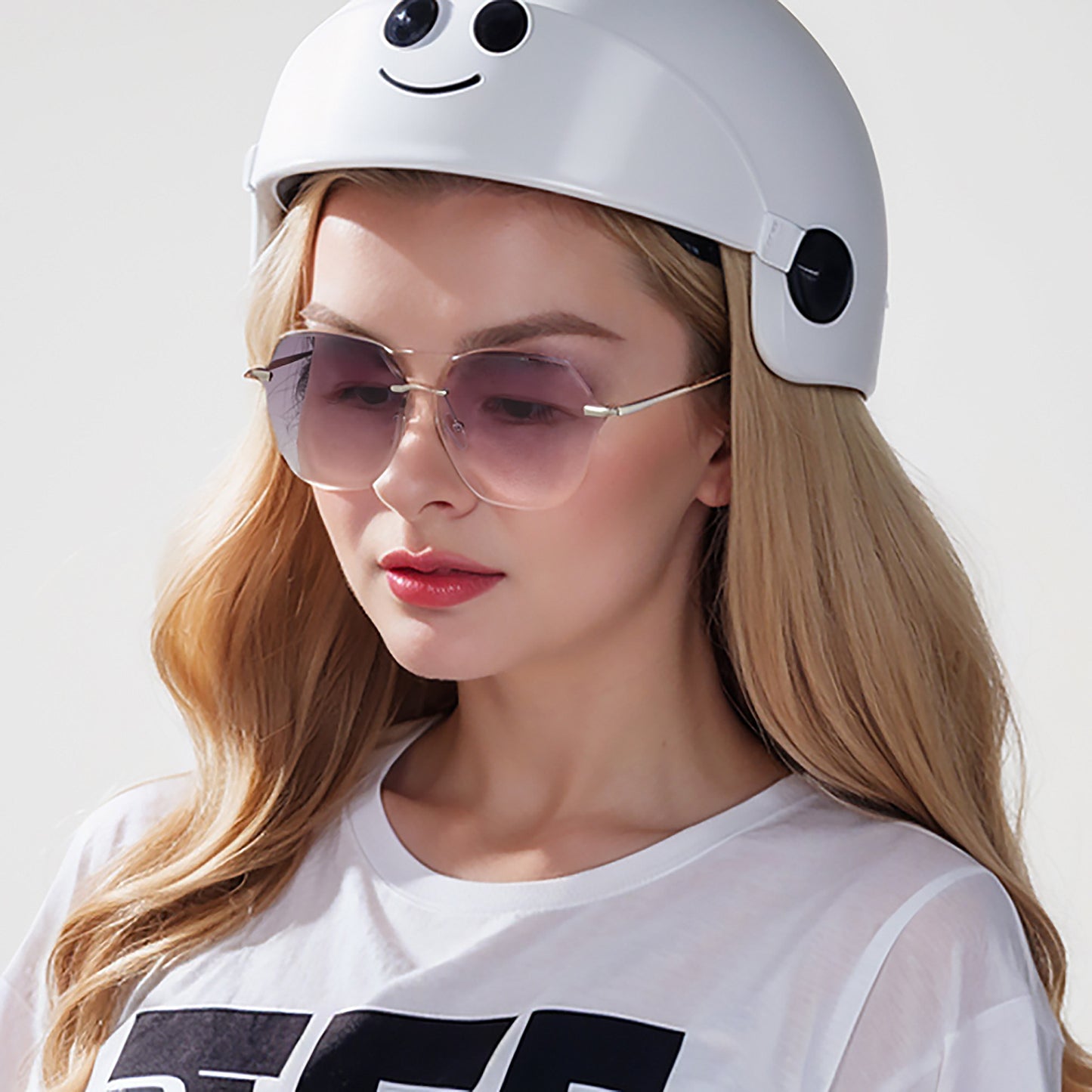 Women's Stylish Hexagonal Rimless Gradient Sunglasses for Fashion