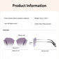 Women's Stylish Hexagonal Rimless Gradient Sunglasses for Fashion