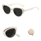 Women's Foldable Tortoiseshell Cat Eye Sunglasses with UV Protection and Compact Storage Case