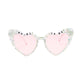 Women's Heart-Shaped Bride to Be Sunglasses with Rhinestone and Pearl Embellishments for Bachelorette Party