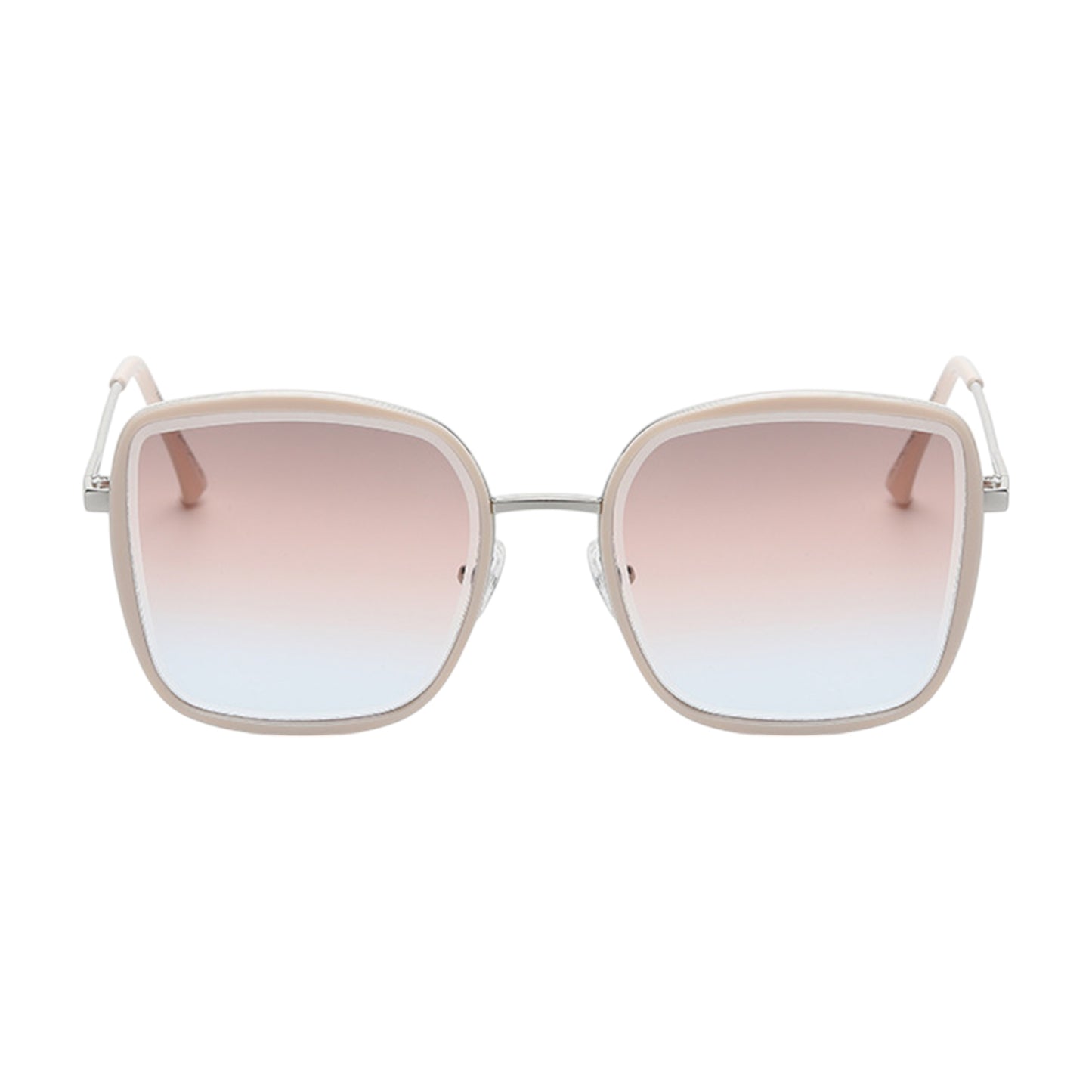 Women's Minimalist Square Frame Sunglasses with Slim Metal Arms and Flat Top Bridge Design for Everyday Wear