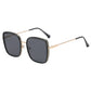 Women's Minimalist Square Frame Sunglasses with Slim Metal Arms and Flat Top Bridge Design for Everyday Wear