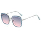 Women's Minimalist Square Frame Sunglasses with Slim Metal Arms and Flat Top Bridge Design for Everyday Wear