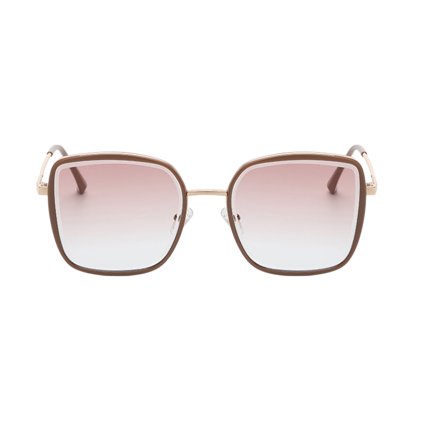 Women's Minimalist Square Frame Sunglasses with Slim Metal Arms and Flat Top Bridge Design for Everyday Wear