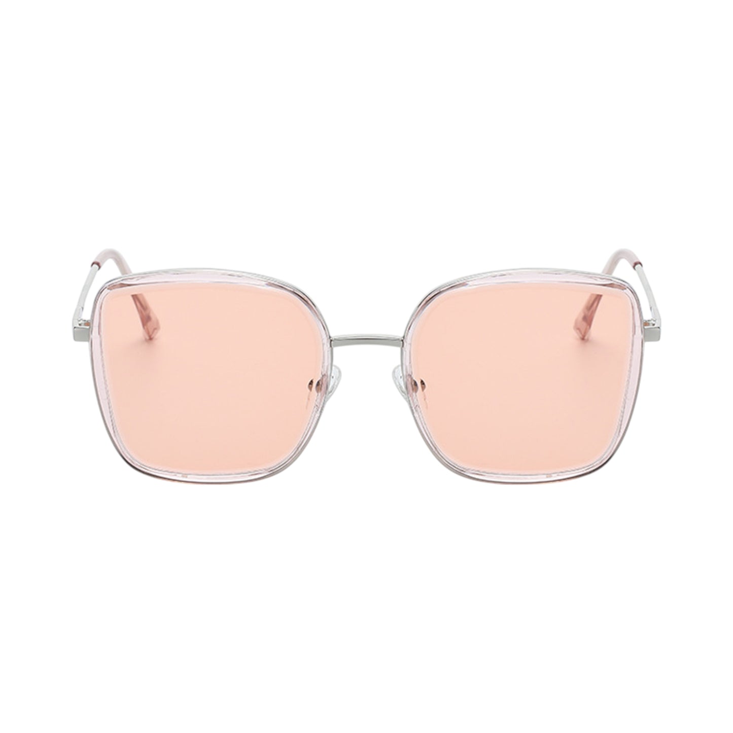 Women's Minimalist Square Frame Sunglasses with Slim Metal Arms and Flat Top Bridge Design for Everyday Wear