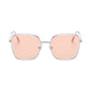 Women's Minimalist Square Frame Sunglasses with Slim Metal Arms and Flat Top Bridge Design for Everyday Wear