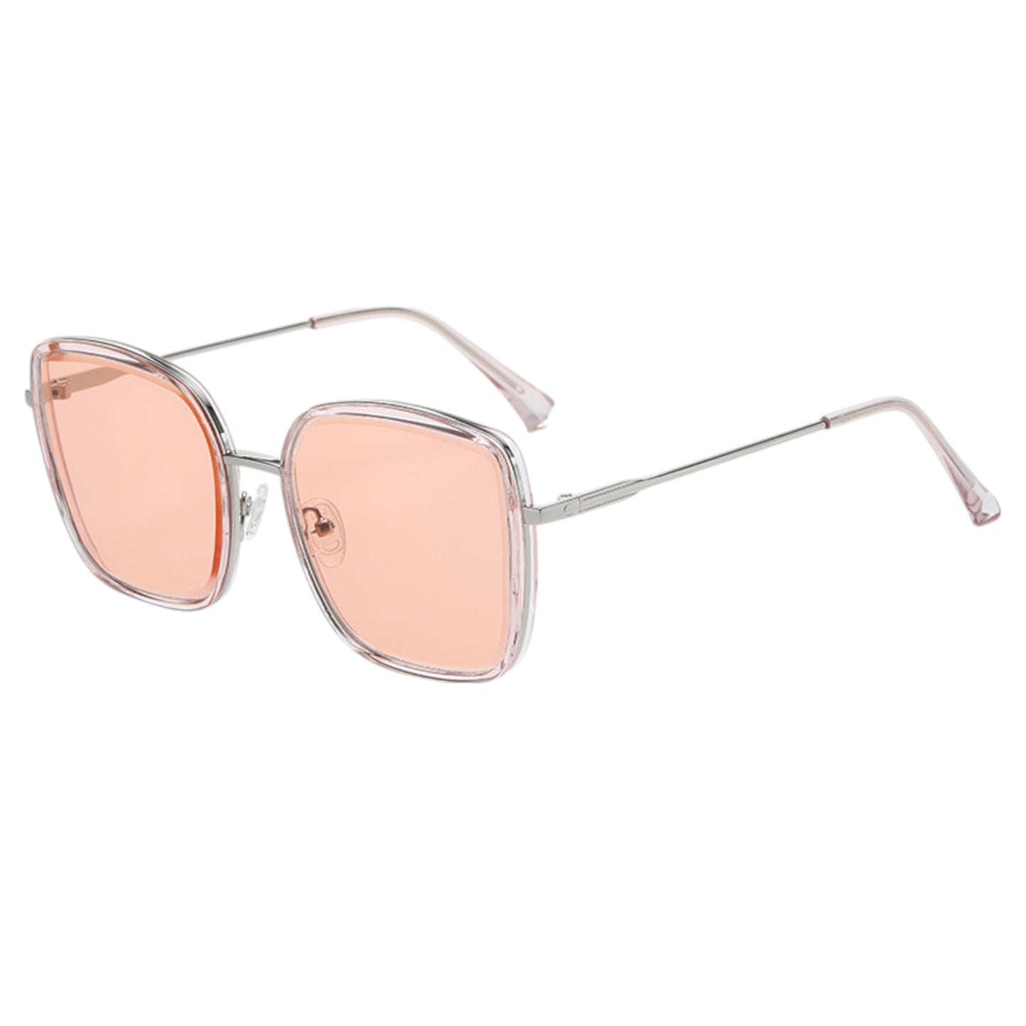 Women's Minimalist Square Frame Sunglasses with Slim Metal Arms and Flat Top Bridge Design for Everyday Wear