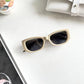 Women's Retro Thick Frame Cat Eye Sunglasses with Contrasting Arms and UV400 Protective Lenses for Bold Everyday Looks