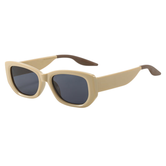Women's Retro Thick Frame Cat Eye Sunglasses with Contrasting Arms and UV400 Protective Lenses for Bold Everyday Looks