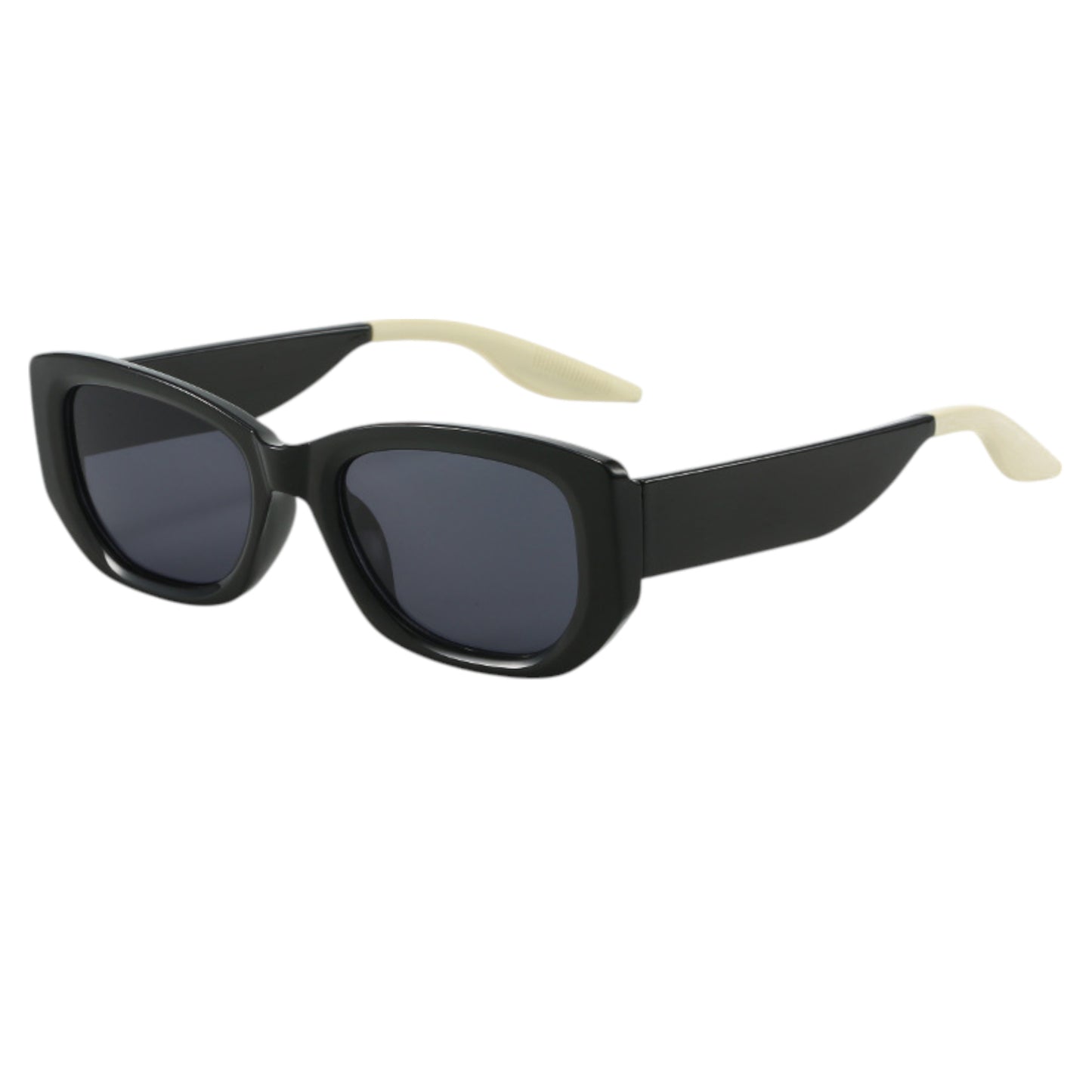 Women's Retro Thick Frame Cat Eye Sunglasses with Contrasting Arms and UV400 Protective Lenses for Bold Everyday Looks