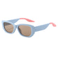 Women's Retro Thick Frame Cat Eye Sunglasses with Contrasting Arms and UV400 Protective Lenses for Bold Everyday Looks