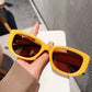 Women's Retro Thick Frame Cat Eye Sunglasses with Contrasting Arms and UV400 Protective Lenses for Bold Everyday Looks