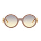 Round Frame Sunglasses with Gold Temple Hardware and UV400 Lenses for Retro Modern Style