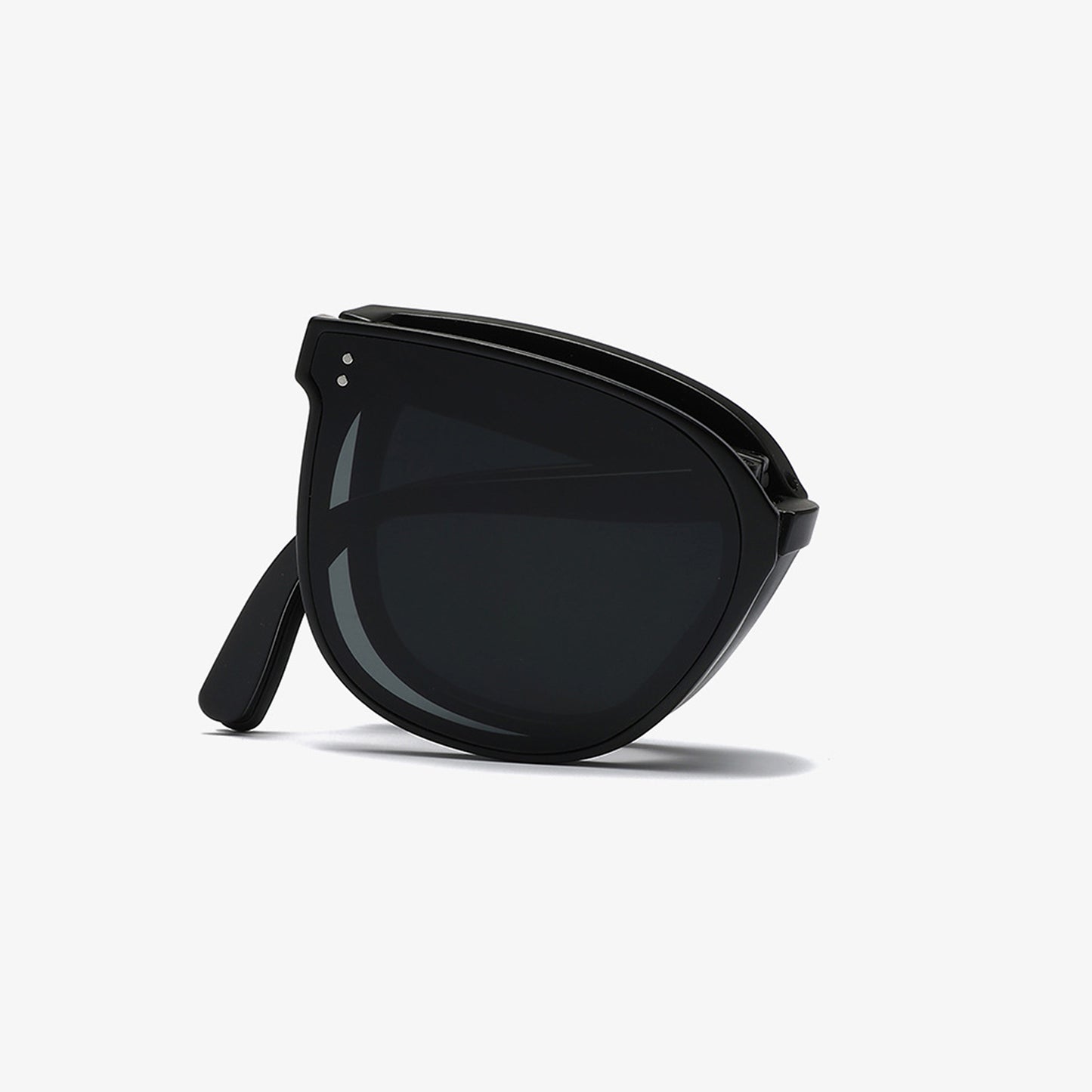 Unisex Classic Round Sunglasses with Matte Black Frame and UV400 Dark Lenses Lightweight Design