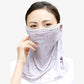 Women's Lightweight Face Cover Scarf with Floral Print