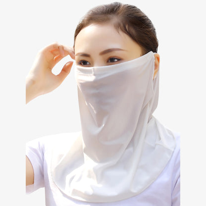 Women's Lightweight Face Cover Scarf with Floral Print