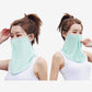 Women's Lightweight Face Cover Scarf with Ear Loops