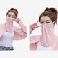 Women's Lightweight Face Cover Scarf with Ear Loops