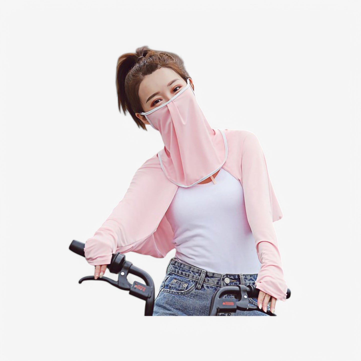 Women's Lightweight Face Cover Scarf with Ear Loops