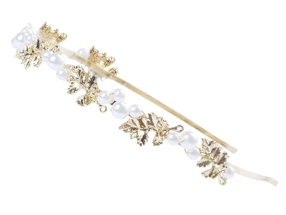 Royal Princess Tiara Tiny Flower Flawless Pearl Headband