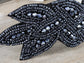 1920S Black Beaded Leaf Flapper Headband