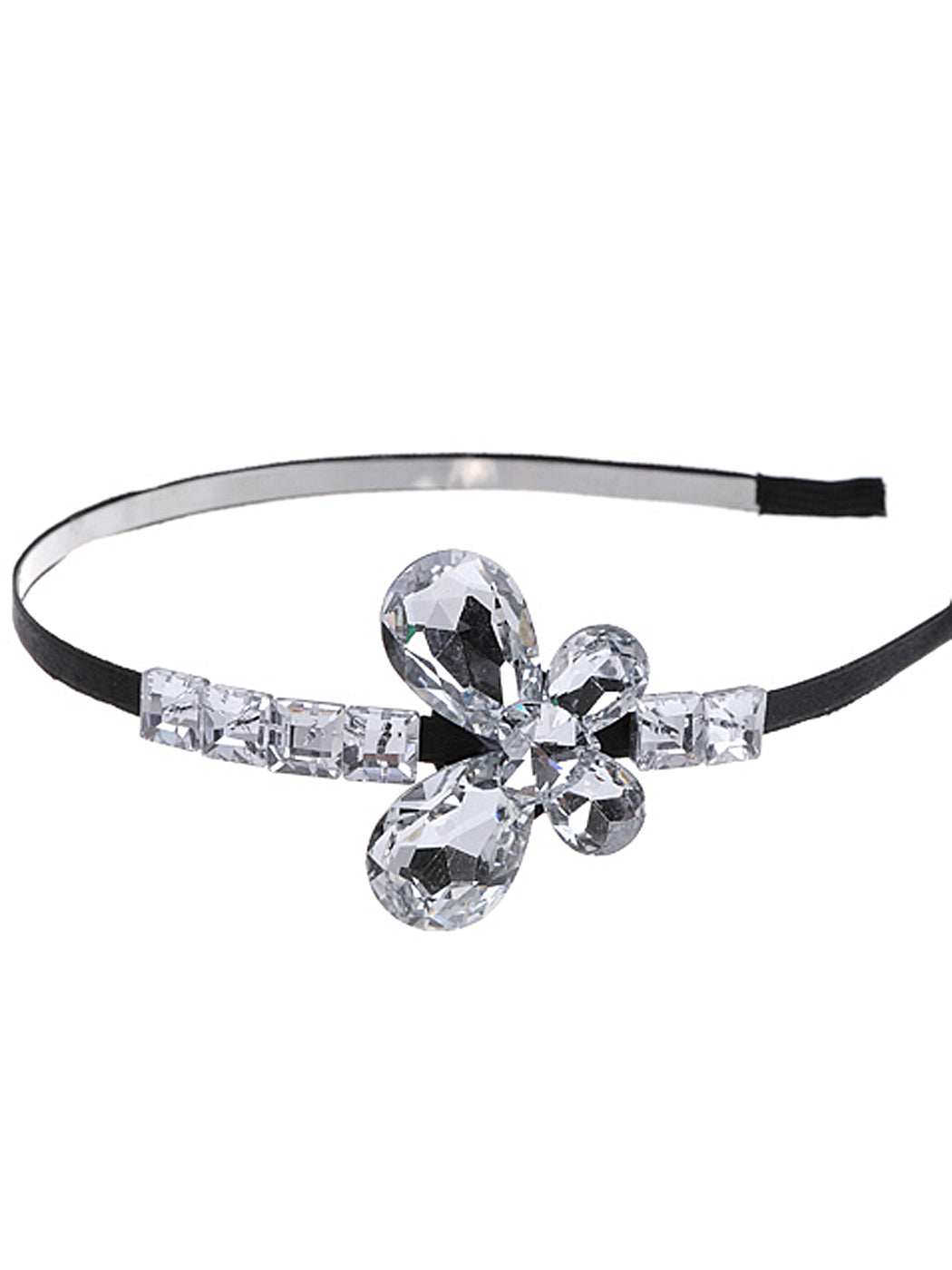 Decorative Vintage Diamond Jeweled Butterfly Hair Piece Headband ()