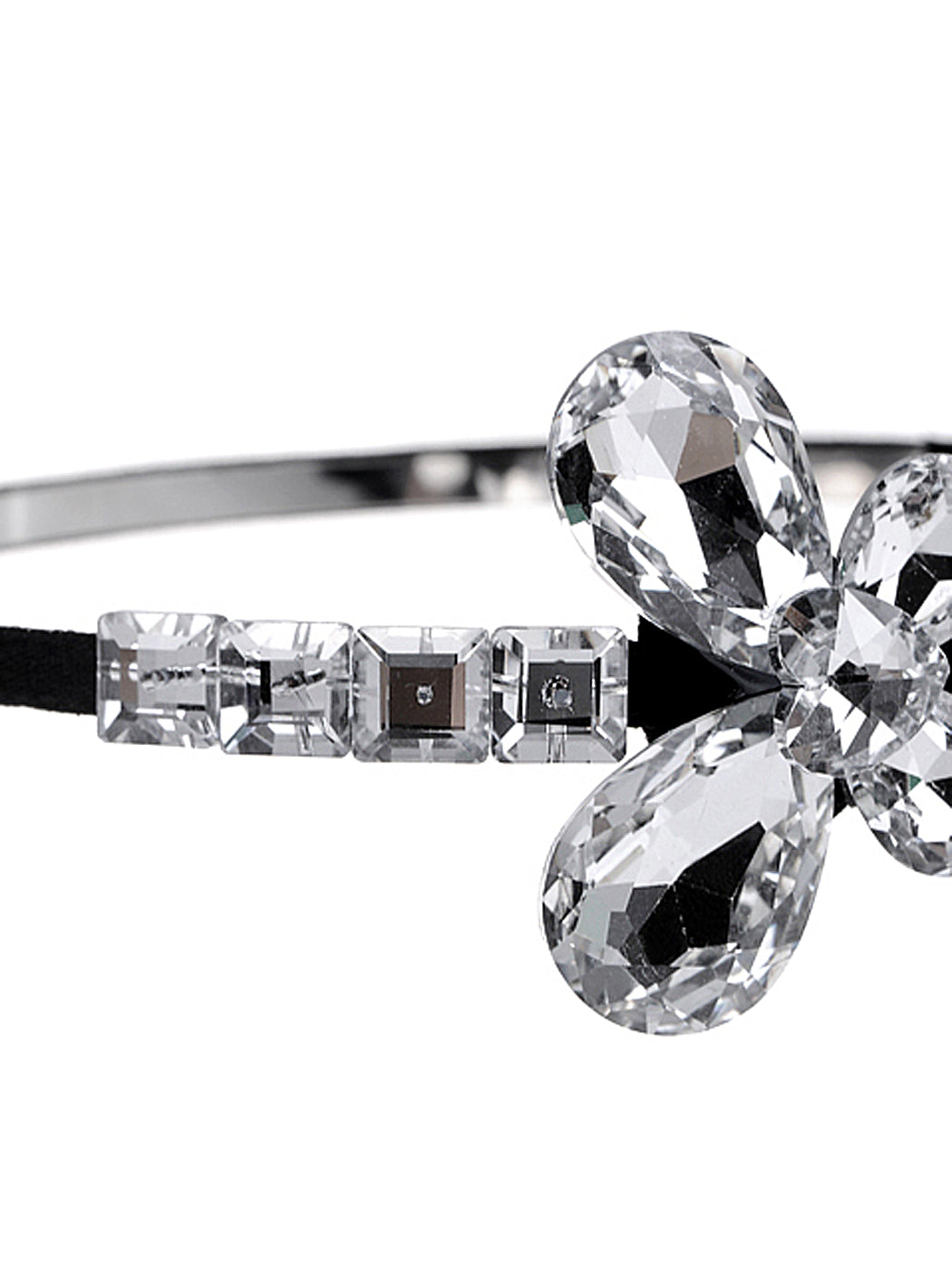 Decorative Vintage Diamond Jeweled Butterfly Hair Piece Headband ()