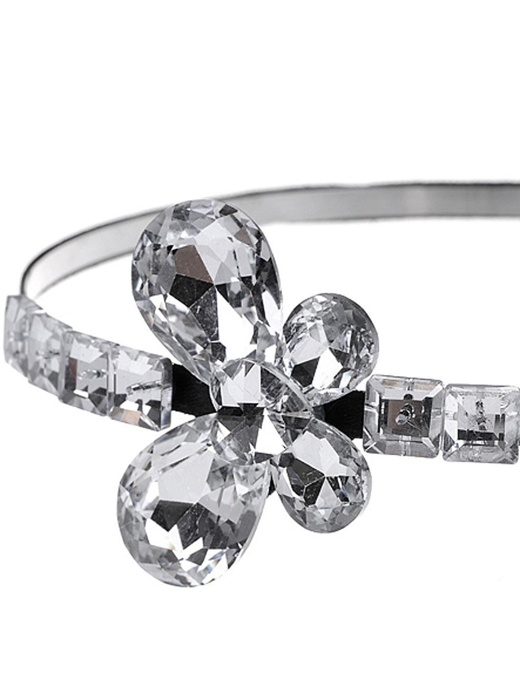 Decorative Vintage Diamond Jeweled Butterfly Hair Piece Headband ()