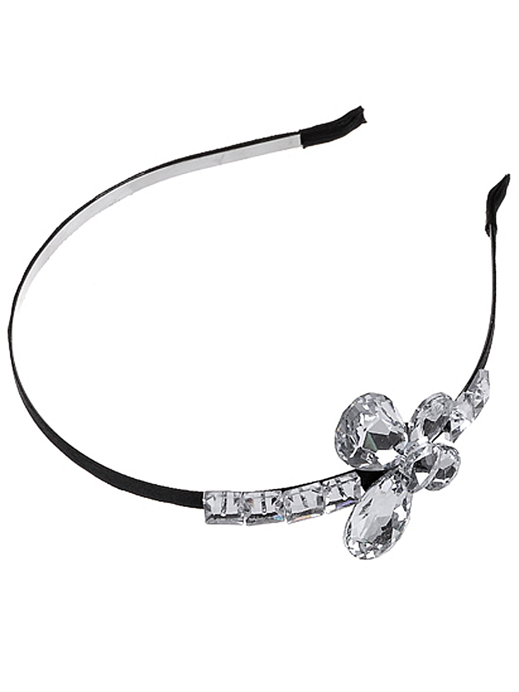 Decorative Vintage Diamond Jeweled Butterfly Hair Piece Headband ()