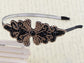 Masquerade Black Brown Beaded Formal Gown Hair Headband