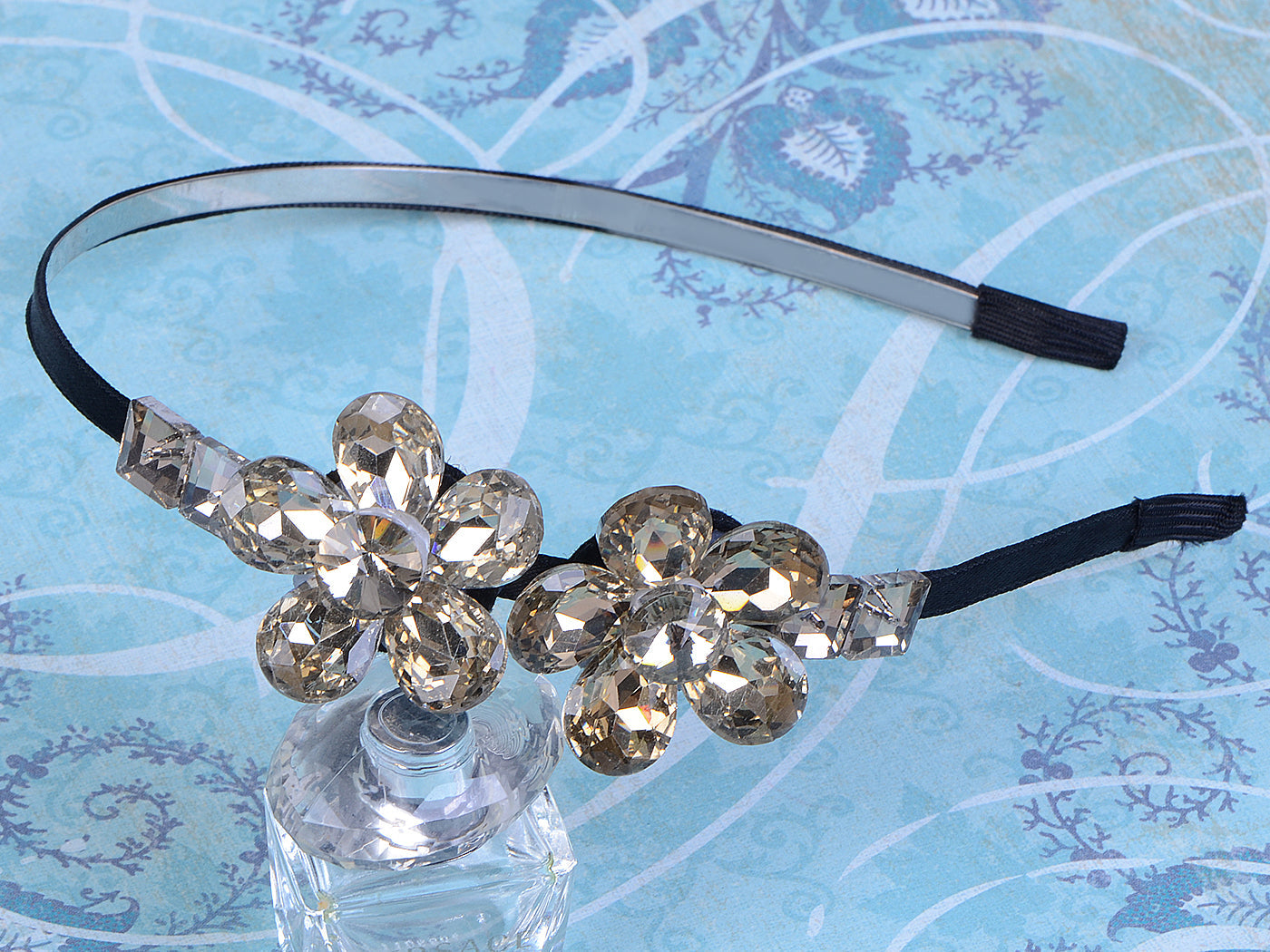 Decorative Vintage Diamond Jeweled Butterfly Hair Piece Headband ()