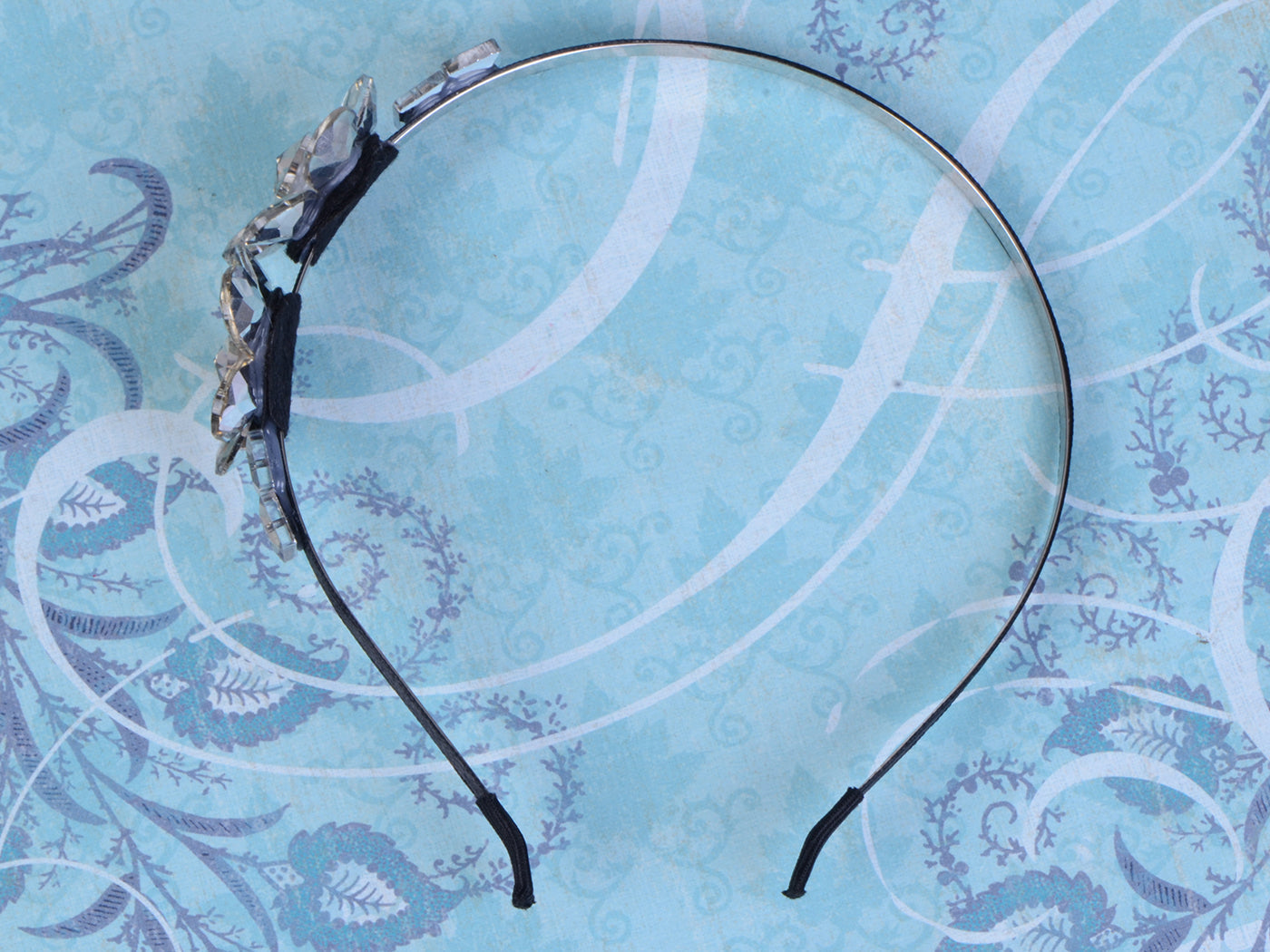 Decorative Vintage Diamond Jeweled Butterfly Hair Piece Headband ()