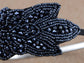 Black Hawaiian Tropical Flower Beaded Jewel Hair Piece Headband