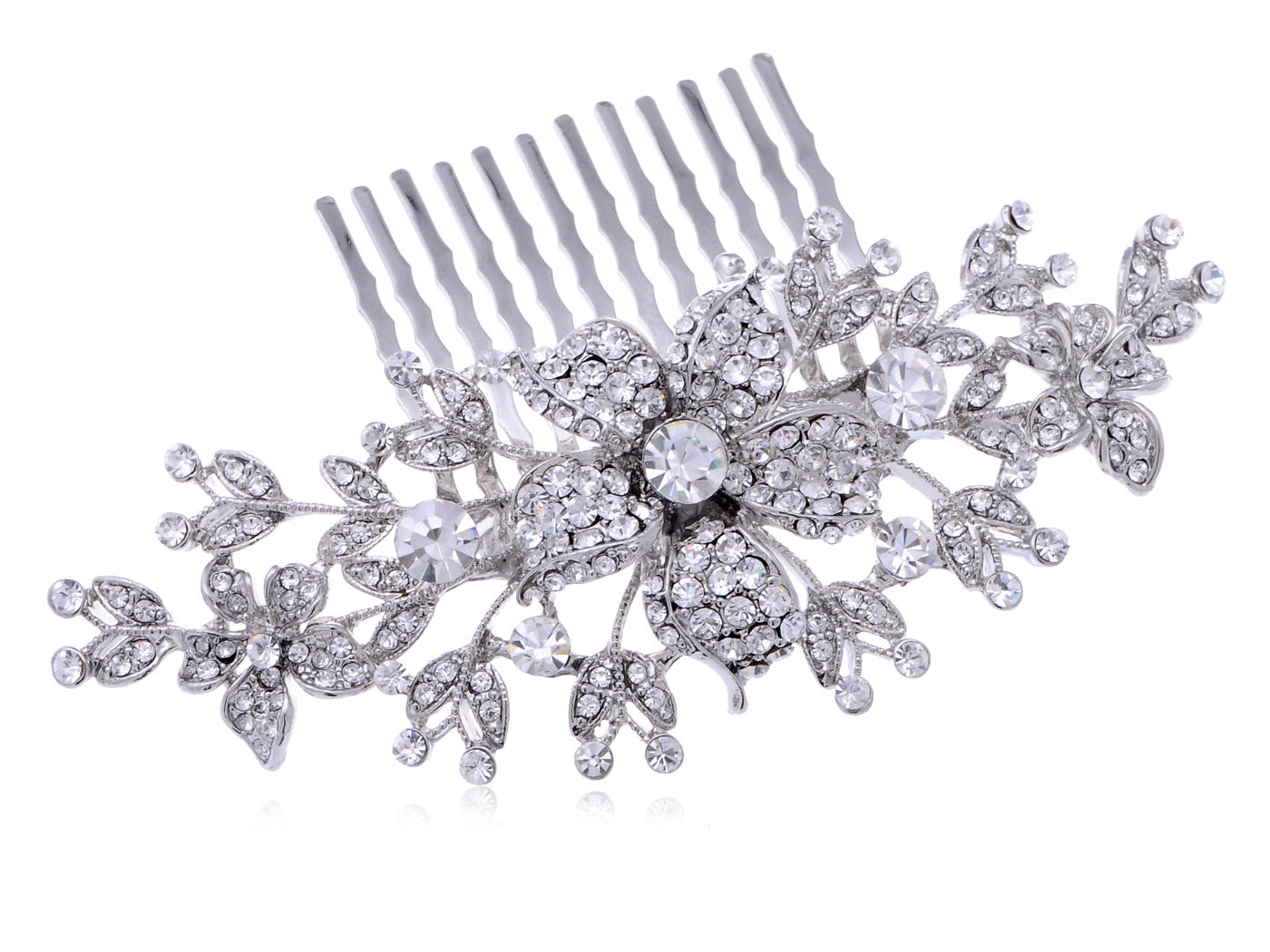 Flowers And Leaves Cluster Hair Comb