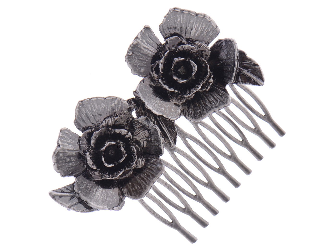 Vintage Floral Rose Leaf Hair Pin Clip Comb