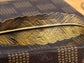 Vintage Bohemian Bronze Single Carved Bird Feather Head Band