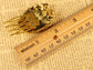 Gold Sculpted Lady Embellished Intricately Carved Single Hair Pin