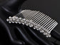 Silver Floral Stamen Simulated Pearl Bridal Hair Comb